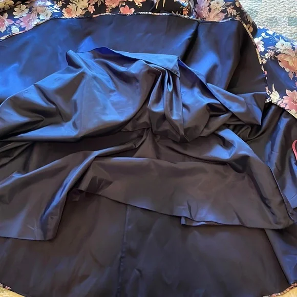 B.SMART  7  Fit & Flair Evening Gown Leg Slit Racerback w Lace inserts & Cutout - Picture 14 of 16